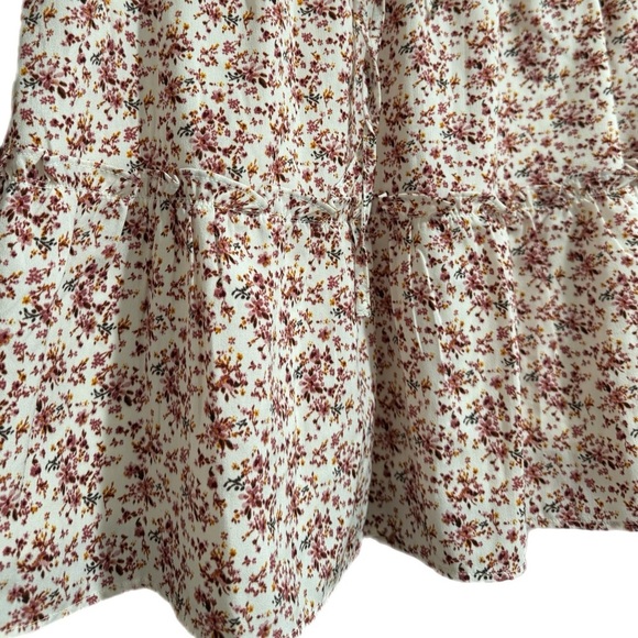 NWT PAPER CRANE Cottage Core Pull On Skirt Floral Ruffle Lined Mini Womens Large - Picture 3 of 15
